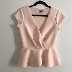 ASOS Blush pink peplum top